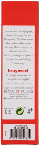 Grafietpotlood Bruynzeel Burotek 2H grijs-3