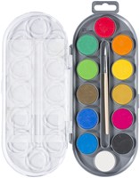 Waterverfset Bruynzeel Kids met penseel set à 12 kleuren-2