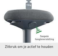 Actieve zitkruk Leitz Ergo met gasveer 47-64cm-8