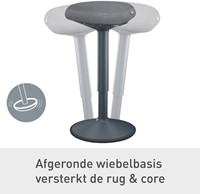 Actieve zit-stakruk Leitz Ergo met gasveer 57-82cm zwart-11