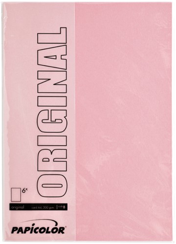 Kopieerpapier Papicolor A4 200gr 6 vel babyroze-2