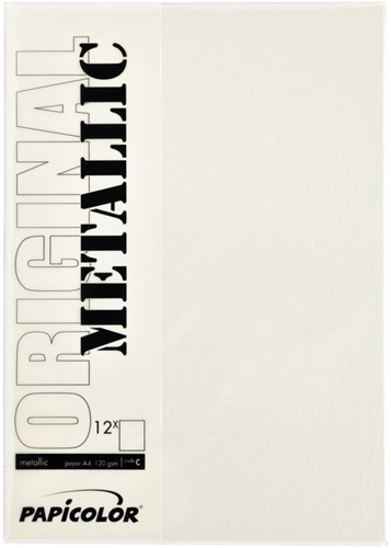 Kopieerpapier Papicolor A4 300gr 3 vel metallic ivoor-2