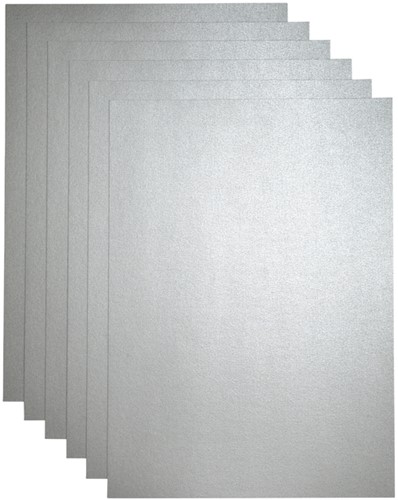 Kopieerpapier Papicolor A4 300gr 3 vel metallic zilver