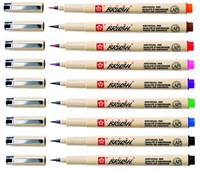 Viltift met brushpen Bruynzeel Sakura Pigma etui à 9 kleuren-2
