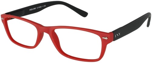 Leesbril I Need You +3.00 dpt Feeling rood-zwart-2