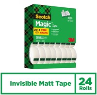Plakband Scotch Magic 810 19mmx33m onzichtbaar mat 20+4 gratis-2