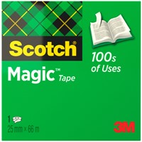 Plakband Scotch Magic 810 25mmx66m onzichtbaar mat