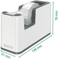 Plakbandhouder Leitz WOW wit/grijs-1