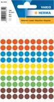 Etiket HERMA 1831 rond 8mm assorti 540 stuks