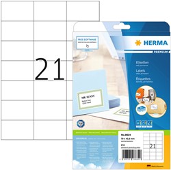 Etiket HERMA 8634 70x42.3mm premium wit 210 stuks