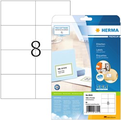 Etiket HERMA 8645 105x74mm premium wit 80 stuks