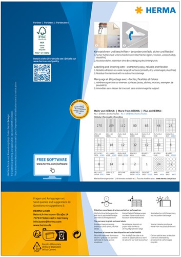 Etiket HERMA 4476 40mm verwijderbaar wit 2400 stuks-2