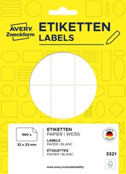 Etiket Avery 3321 32x23mm wit 560 stuks