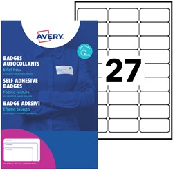 Naambadge etiket Avery L4784-20 63.5x29.6mm zk 540 stuks
