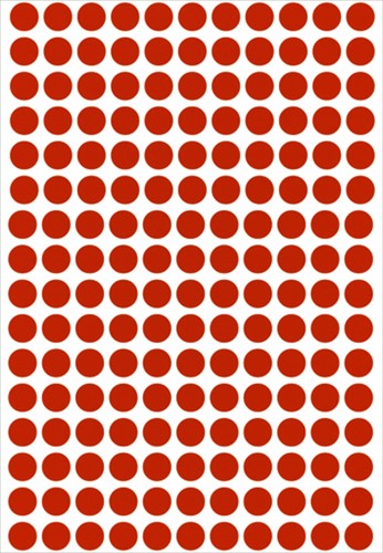 Etiket HERMA 2212 rond 8mm rood 5632 stuks-2