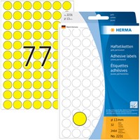Etiket HERMA 2231 rond 13mm geel 2464 stuks-1