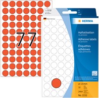 Etiket HERMA 2232 rond 13mm rood 2464 stuks-1