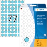 Etiket HERMA 2233 rond 13mm blauw 2464 stuks-1