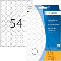 Etiket HERMA 2240 rond 16mm wit 1728 stuks-2