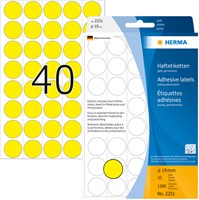 Etiket HERMA 2251 rond 19mm geel 1280 stuks-3