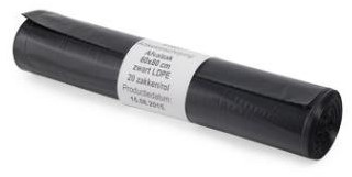 Vuilniszakken 60 x 80 cm Non-Komo zwart LDPE 40my