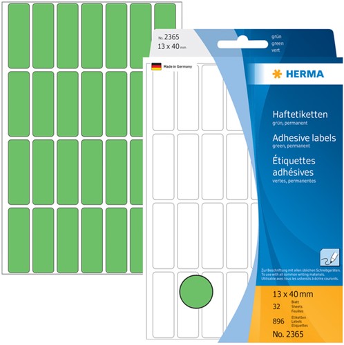 Etiket HERMA 2365 13x40mm groen 896stuks-3