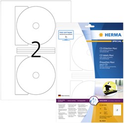 Etiket HERMA 8624 CD 116mm wit opaqua 20 stuks