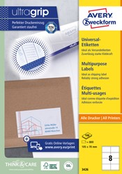 Etiket Avery 3426 105x70mm wit 800 stuks