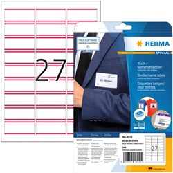 Naambadge etiket HERMA 4512 63.5x29.6mm wit/rood 540 stuks