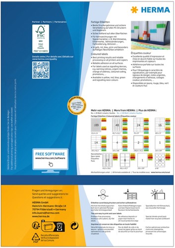 Etiket HERMA 4406 70x37mm geel 2400 stuks-2