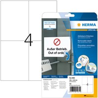 Etiket HERMA 5082 105x148mm A6 verwijderbaar wit 100 stuks