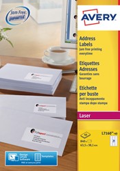 Etiket Avery L7160-40 63.5x38.1mm wit 840 stuks