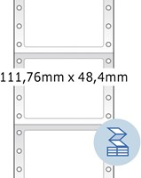 Etiket HERMA 8166 111.7x48.4mm 1-baans wit 2000stuks-2
