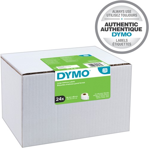 Etiket Dymo LabelWriter adressering 36x89mm 24 rollen á 260 stuks wit-2