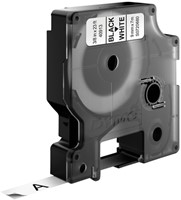 Labeltape Dymo LabelManager D1 polyester 9mm zwart op wit 10 stuks-3