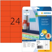 Etiket HERMA 4467 70x37mm verwijderbaar rood 480 stuks