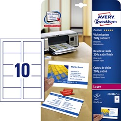 Visitekaart Avery C32016-25 85x54mm 220gr 250 stuks