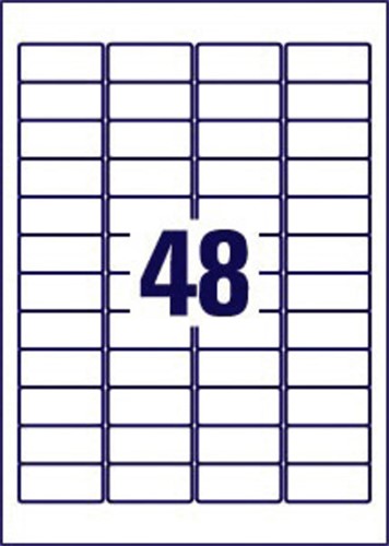 Etiket Avery L6009-20 45.7x21.2mm zilver 960 stuks-3