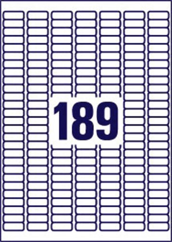 Etiket Avery L6008-20 25.4x10mm zilver 3780 etiketten-3