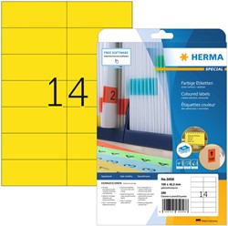 Etiket HERMA 5058 105x42.3mm verwijderbaar geel 280 stuks