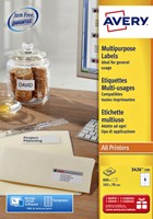 Etiket Avery L4745REV-25 96x63.5mm wit 200 stuks