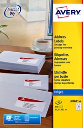 Etiket Avery J8160-25 63.5x38.1mm wit 525 stuks