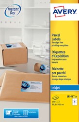 Etiket Avery J8166-25 99.1x93.1mm wit 150 stuks