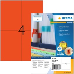 Etiket HERMA 4397 105x148mm A6 rood 400 stuks