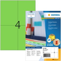 Etiket HERMA 4399 105x148mm A6 groen 400 stuks