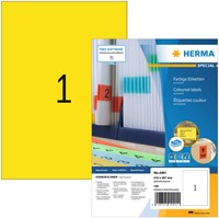 Etiket HERMA 4401 210x297mm A4 geel 100 stuks