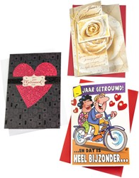 Wenskaart Paperclip huwelijksjubileum navulset à 6 stuks