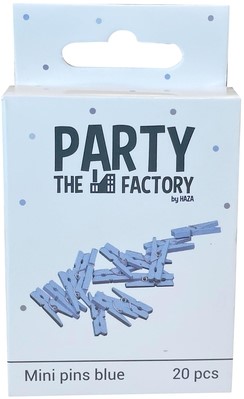 Knijpers Haza mini blauw zak à 20 stuks
