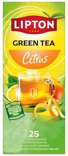 Thee Lipton green tea citrus 25x1.5gr