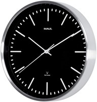 Wandklok MAUL Fly RC Ø305x45mm aluminium frame zwart incl. batterij-2
